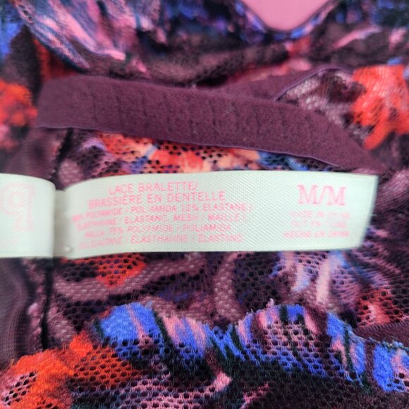 PINK Victoria’s Secret Very Sexy Floral Mesh Lace Bralette Size Medium - Picture 8 of 12